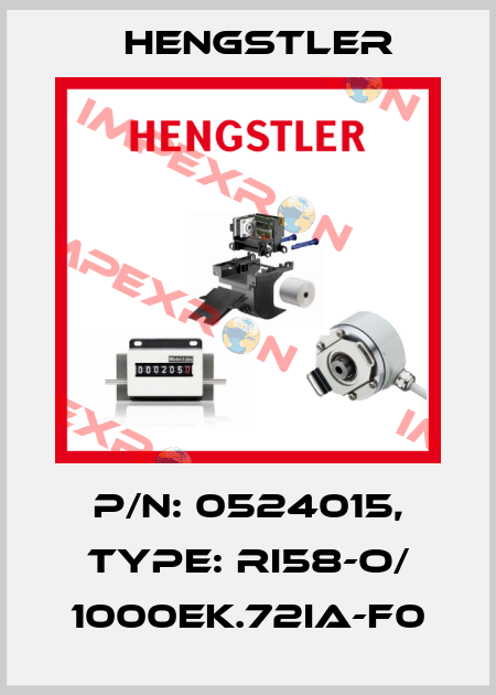 p/n: 0524015, Type: RI58-O/ 1000EK.72IA-F0 Hengstler