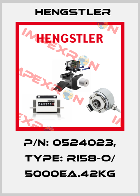p/n: 0524023, Type: RI58-O/ 5000EA.42KG Hengstler