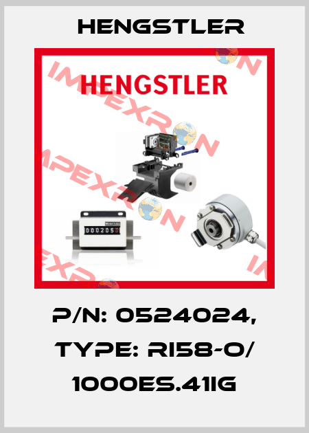 p/n: 0524024, Type: RI58-O/ 1000ES.41IG Hengstler