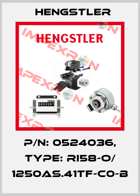 p/n: 0524036, Type: RI58-O/ 1250AS.41TF-C0-B Hengstler