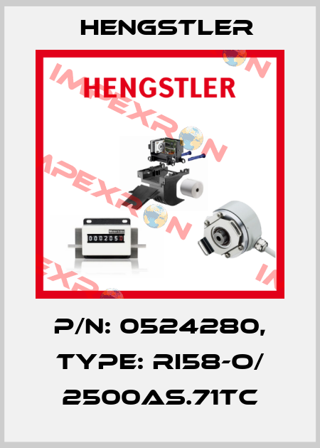 p/n: 0524280, Type: RI58-O/ 2500AS.71TC Hengstler