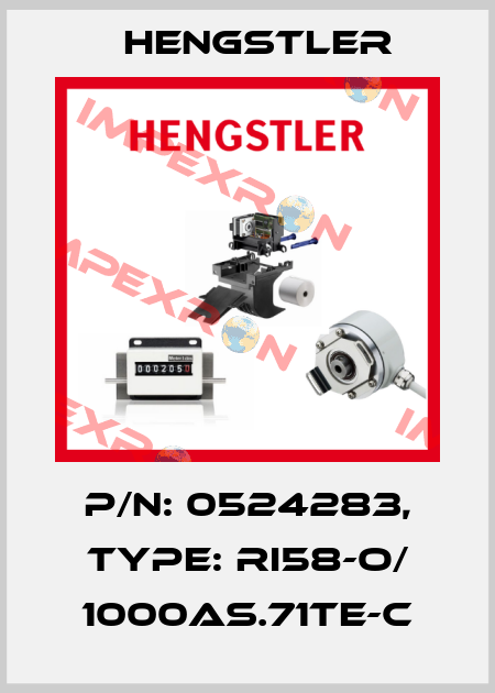 p/n: 0524283, Type: RI58-O/ 1000AS.71TE-C Hengstler