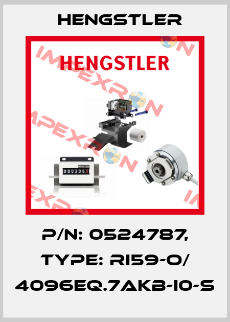p/n: 0524787, Type: RI59-O/ 4096EQ.7AKB-I0-S Hengstler