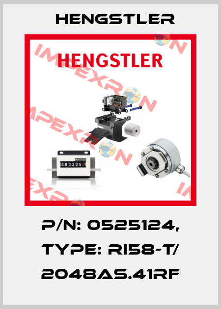 p/n: 0525124, Type: RI58-T/ 2048AS.41RF Hengstler
