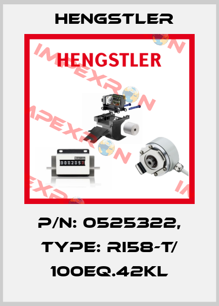p/n: 0525322, Type: RI58-T/ 100EQ.42KL Hengstler