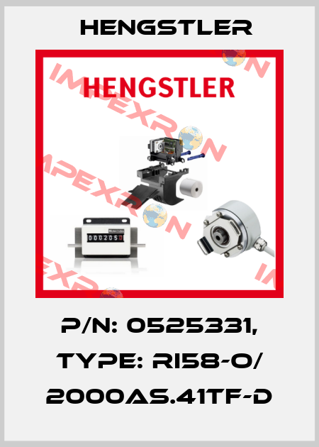 p/n: 0525331, Type: RI58-O/ 2000AS.41TF-D Hengstler