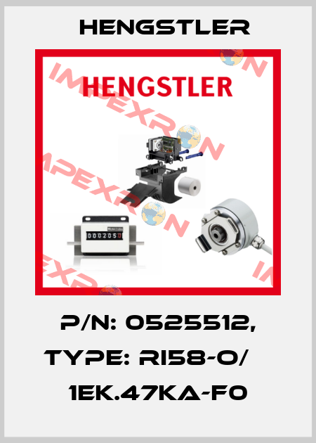 p/n: 0525512, Type: RI58-O/    1EK.47KA-F0 Hengstler