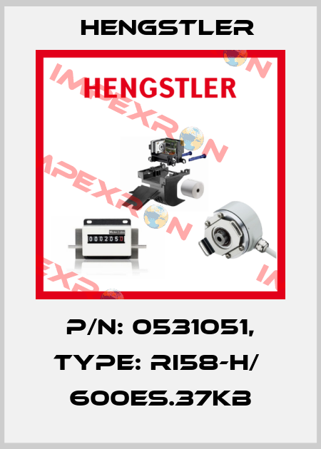 p/n: 0531051, Type: RI58-H/  600ES.37KB Hengstler