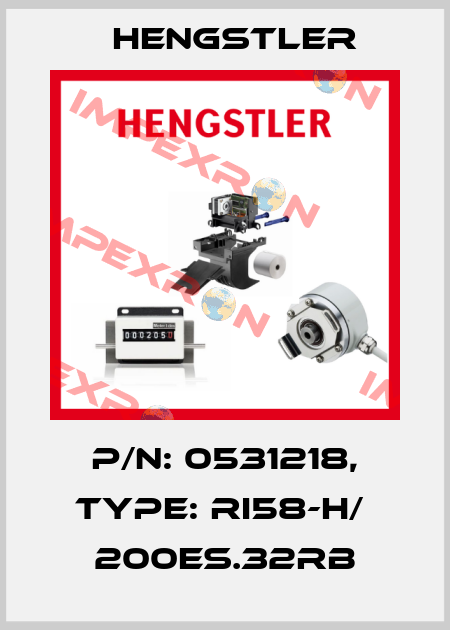 p/n: 0531218, Type: RI58-H/  200ES.32RB Hengstler