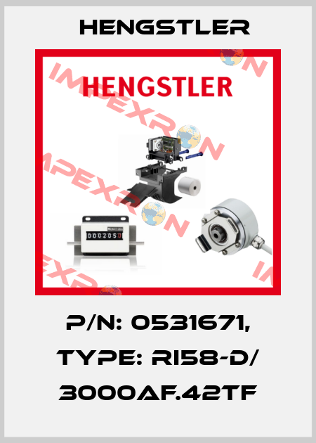 p/n: 0531671, Type: RI58-D/ 3000AF.42TF Hengstler
