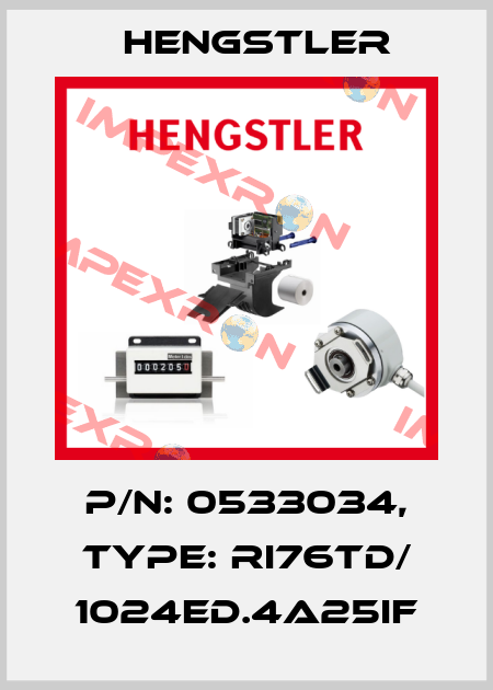 p/n: 0533034, Type: RI76TD/ 1024ED.4A25IF Hengstler