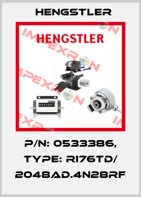 p/n: 0533386, Type: RI76TD/ 2048AD.4N28RF Hengstler
