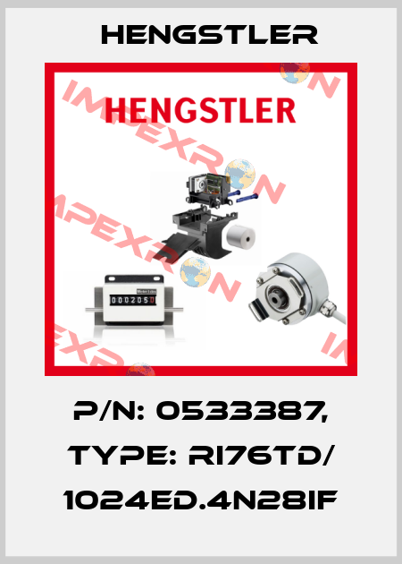 p/n: 0533387, Type: RI76TD/ 1024ED.4N28IF Hengstler