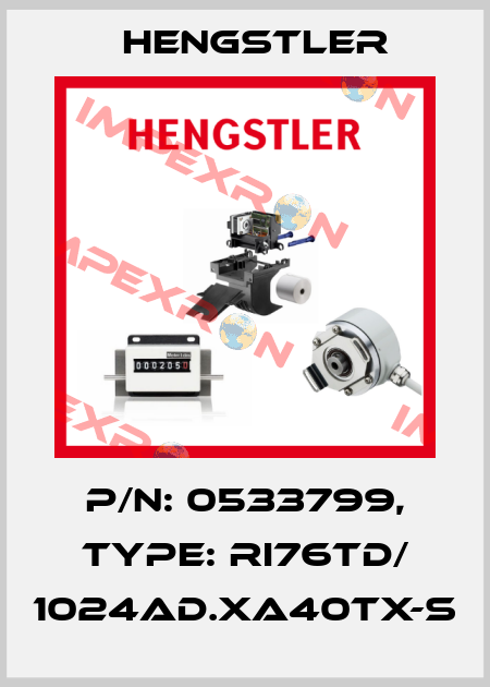 p/n: 0533799, Type: RI76TD/ 1024AD.XA40TX-S Hengstler