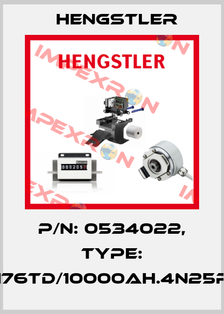 p/n: 0534022, Type: RI76TD/10000AH.4N25RF Hengstler