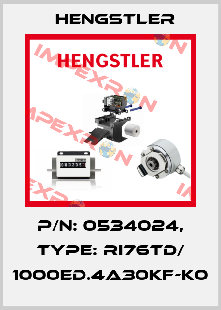 p/n: 0534024, Type: RI76TD/ 1000ED.4A30KF-K0 Hengstler