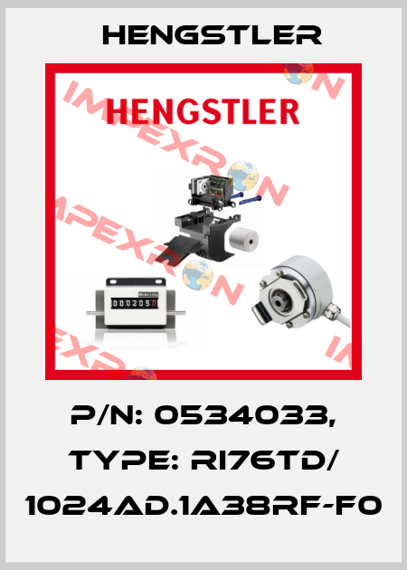p/n: 0534033, Type: RI76TD/ 1024AD.1A38RF-F0 Hengstler