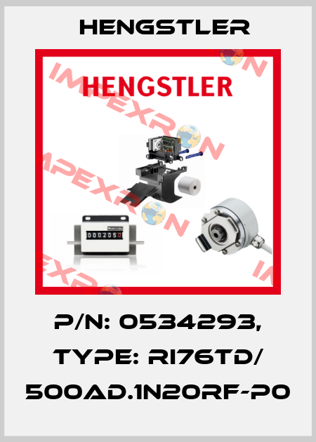 p/n: 0534293, Type: RI76TD/ 500AD.1N20RF-P0 Hengstler