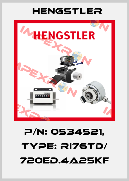 p/n: 0534521, Type: RI76TD/ 720ED.4A25KF Hengstler