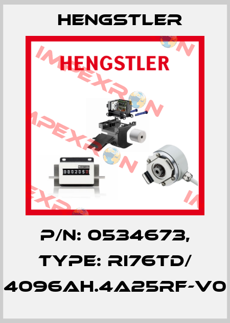 p/n: 0534673, Type: RI76TD/ 4096AH.4A25RF-V0 Hengstler