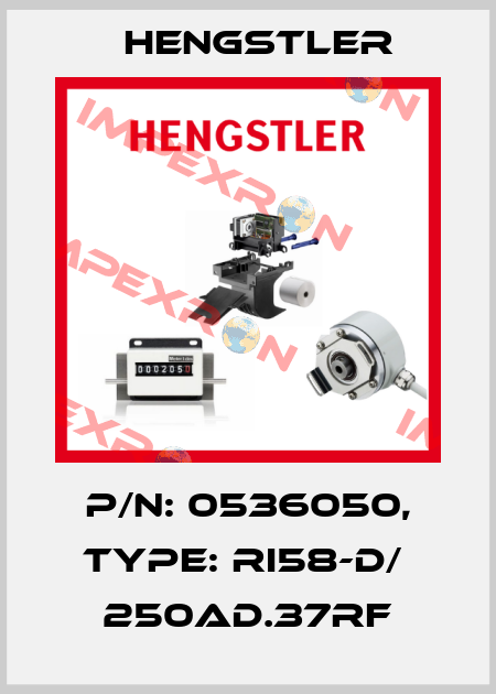 p/n: 0536050, Type: RI58-D/  250AD.37RF Hengstler