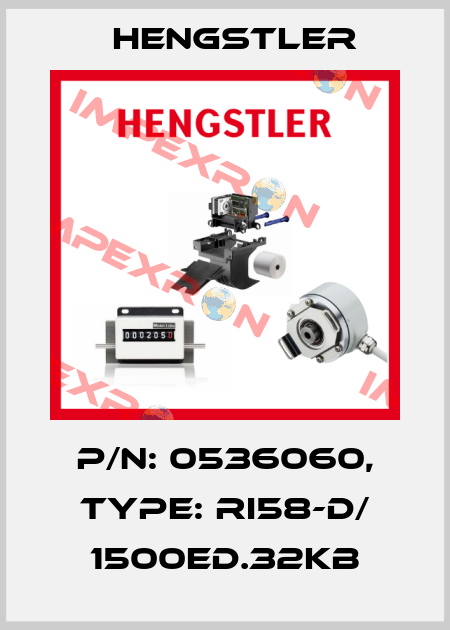 p/n: 0536060, Type: RI58-D/ 1500ED.32KB Hengstler