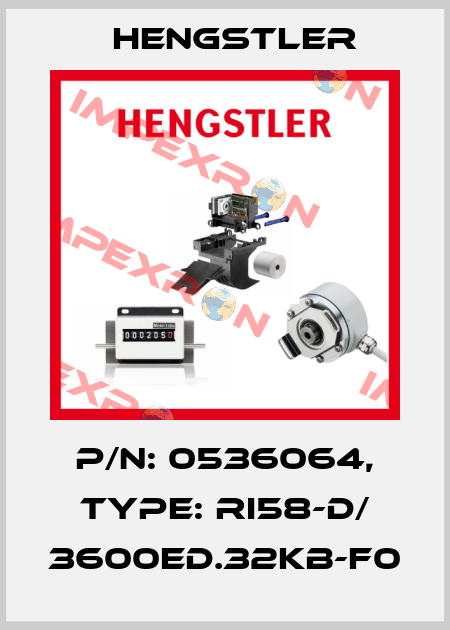 p/n: 0536064, Type: RI58-D/ 3600ED.32KB-F0 Hengstler