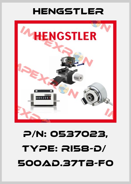 p/n: 0537023, Type: RI58-D/  500AD.37TB-F0 Hengstler