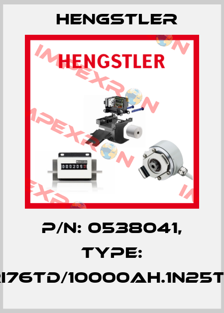 p/n: 0538041, Type: RI76TD/10000AH.1N25TF Hengstler