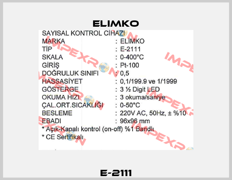 E-2111 Elimko