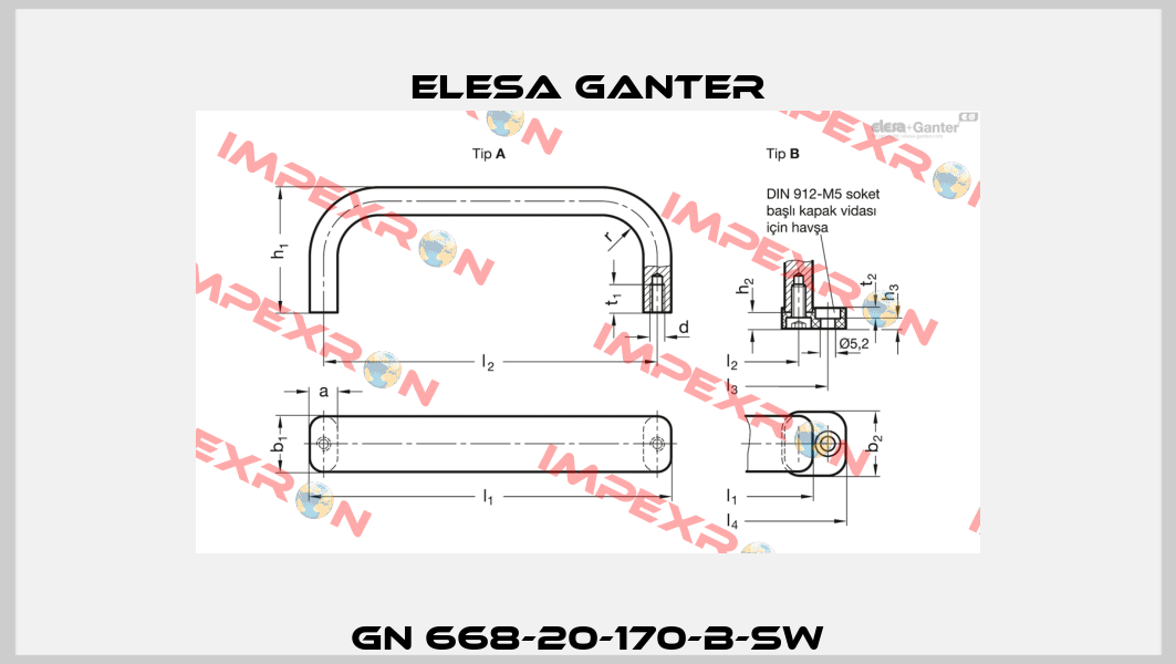GN 668-20-170-B-SW Elesa Ganter