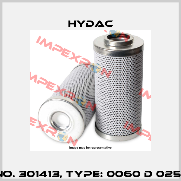 Mat No. 301413, Type: 0060 D 025 W /-V Hydac