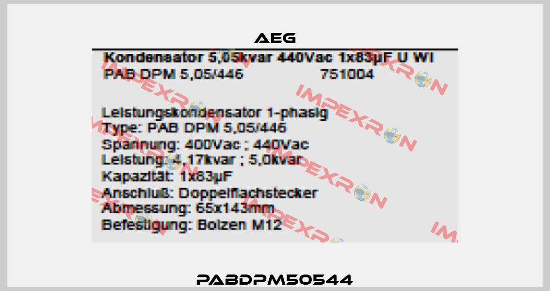 PABDPM50544 AEG
