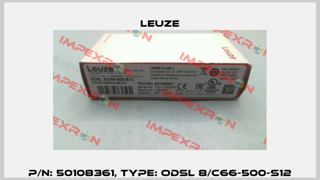 p/n: 50108361, Type: ODSL 8/C66-500-S12 Leuze