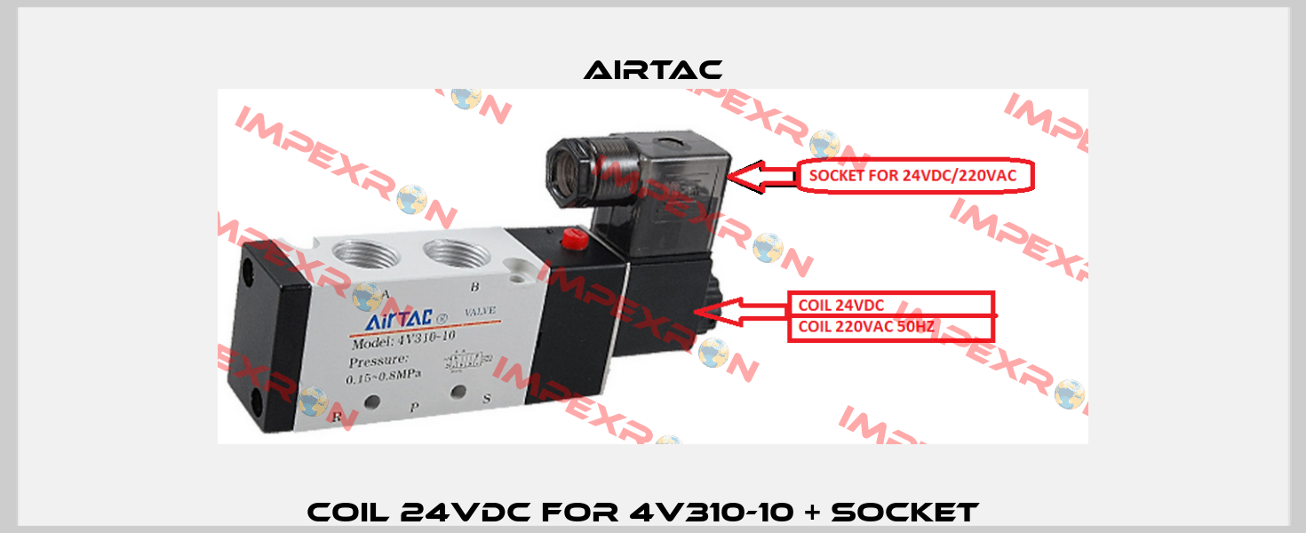 COIL 24VDC FOR 4V310-10 + SOCKET   Airtac